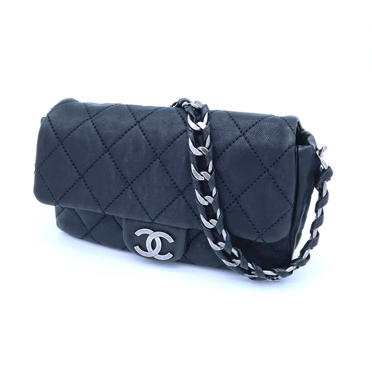 【CHANEL /シャネル】マトラッセワンショルダーバッグ ブラック　❘　ヴィンテージ