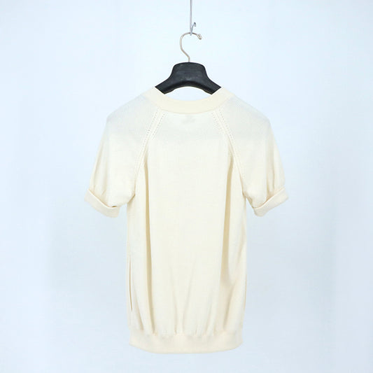 半袖ニットブルゾン