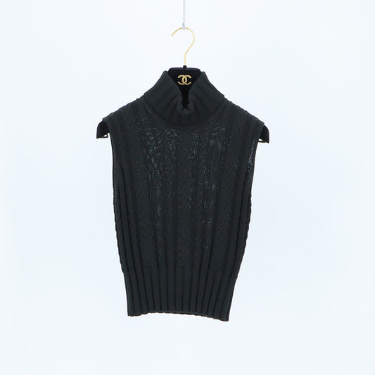 ノースリーブ ハイネックセーター