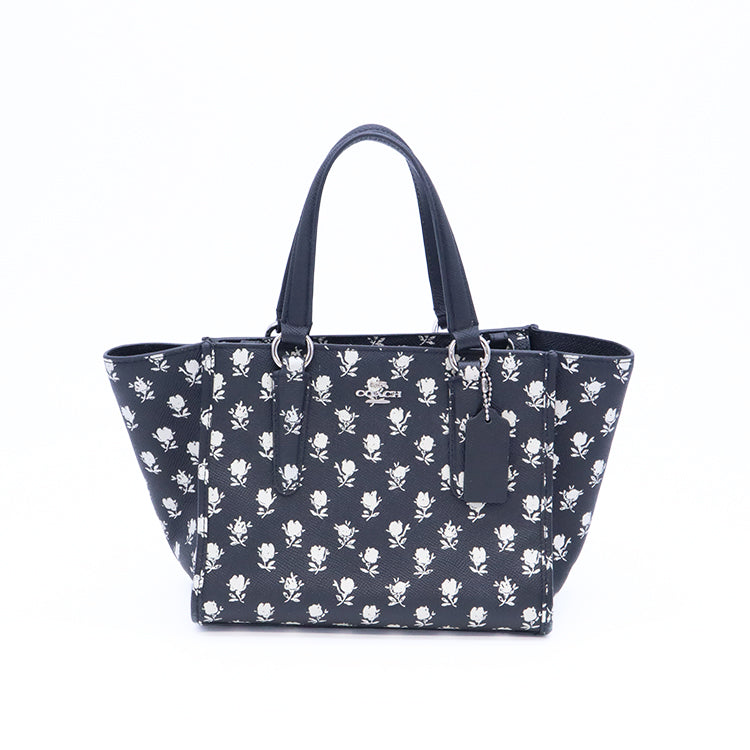 COACH】フラワー柄 2WAY ハンドバッグ ネイビー 2wayバッグ – willow